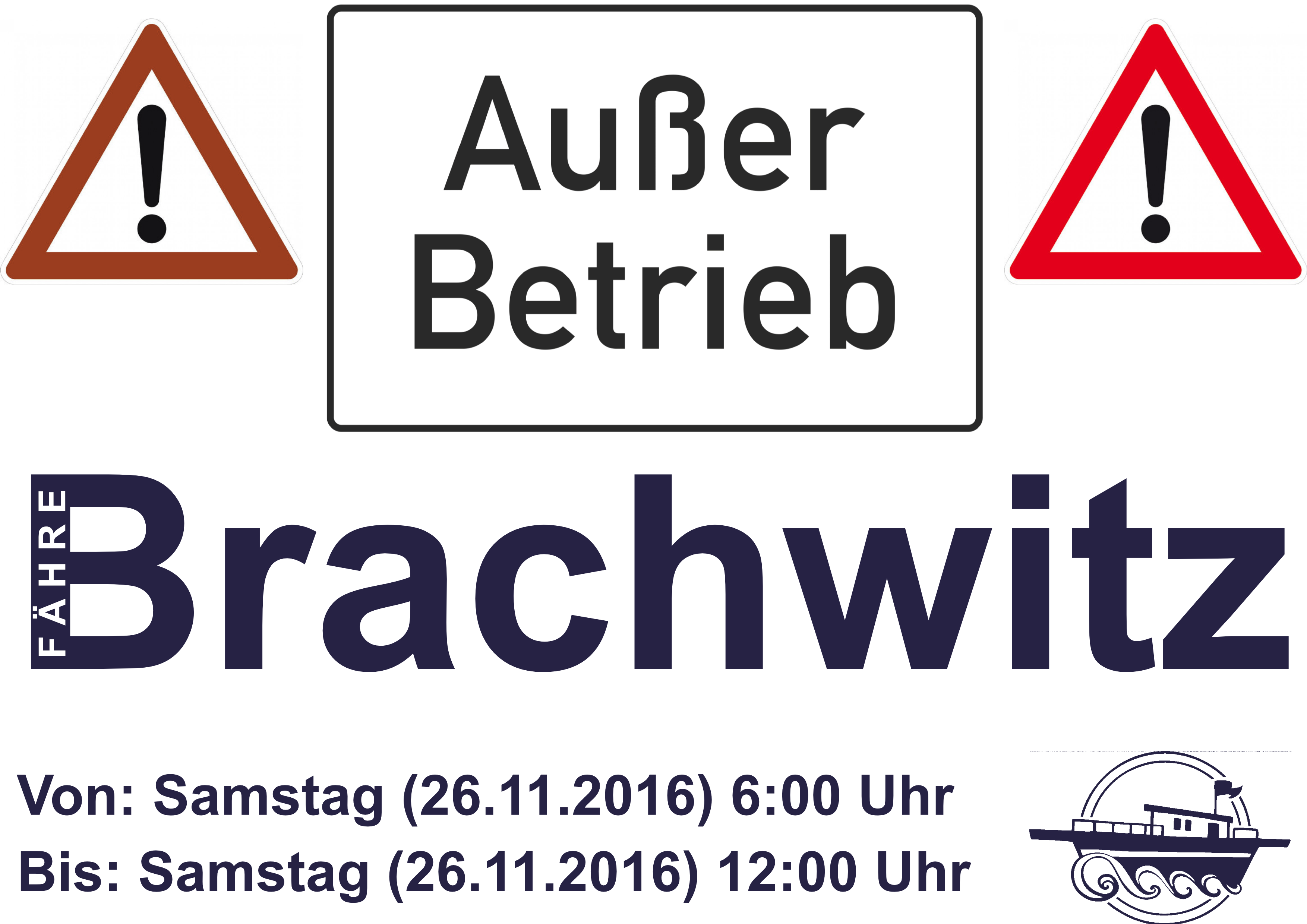Fähre Brachwitz außer Betrieb 26.11.2016